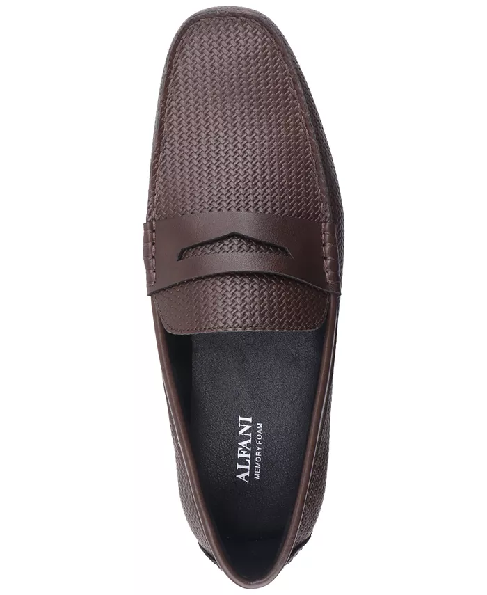 Мужские лоферы Masonn Slip-On Penny Driving Alfani, коричневый — фото 4