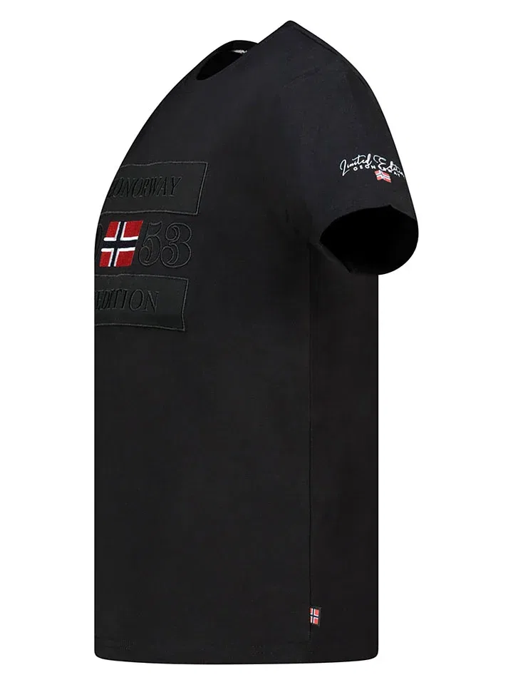 Футболка с принтом Geographical Norway, черный — фото 3
