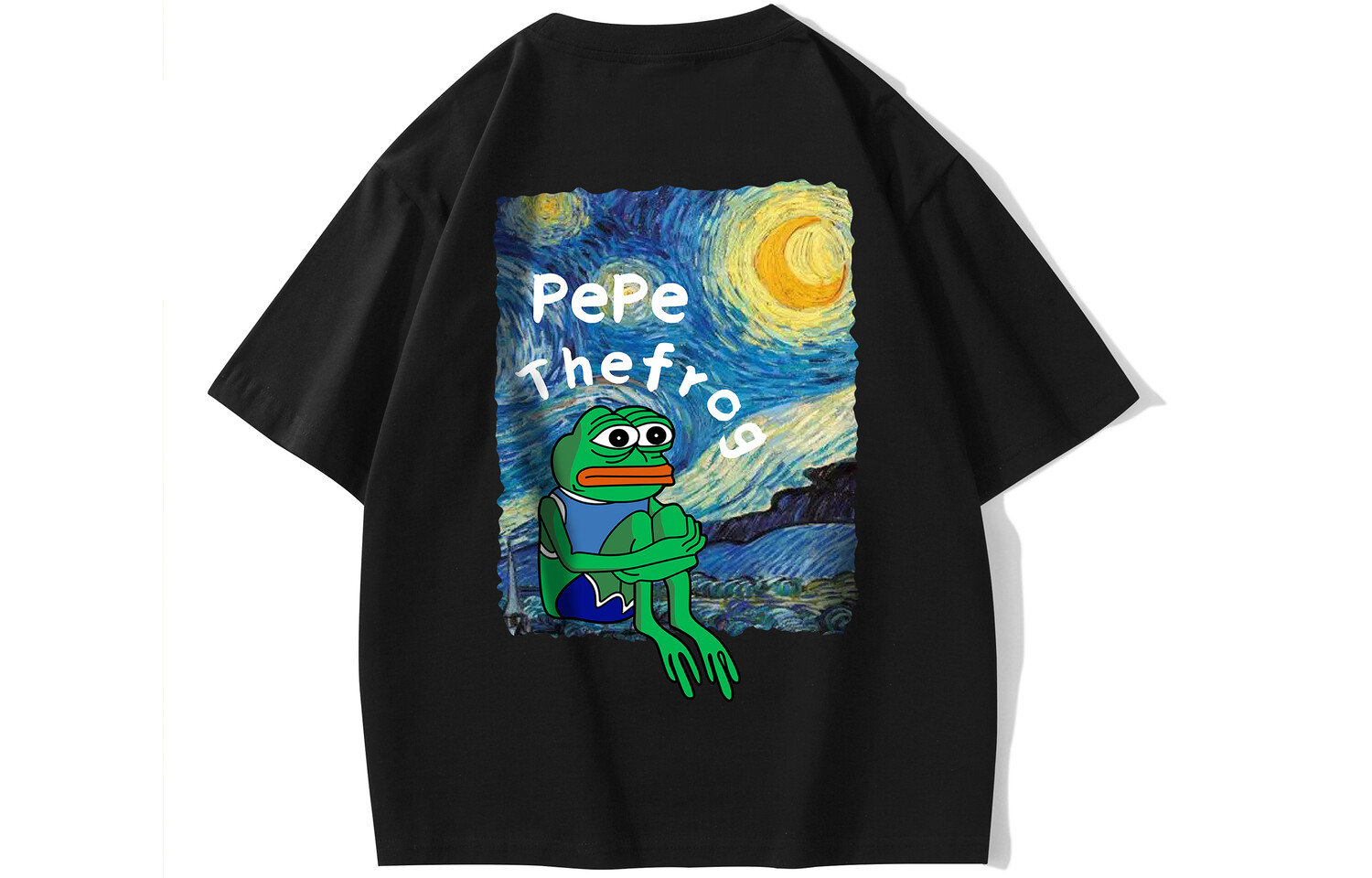 

pepe the frog Футболка унисекс с лягушкой Пепе, Черный