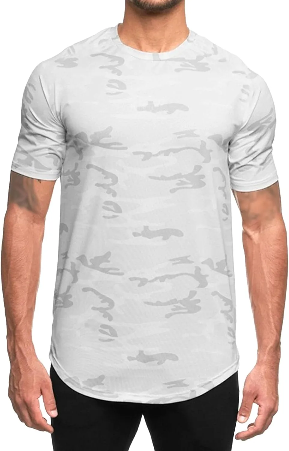 

Мужская футболка Quick Dry Arc Hem для спорта и фитнеса Zylphorix