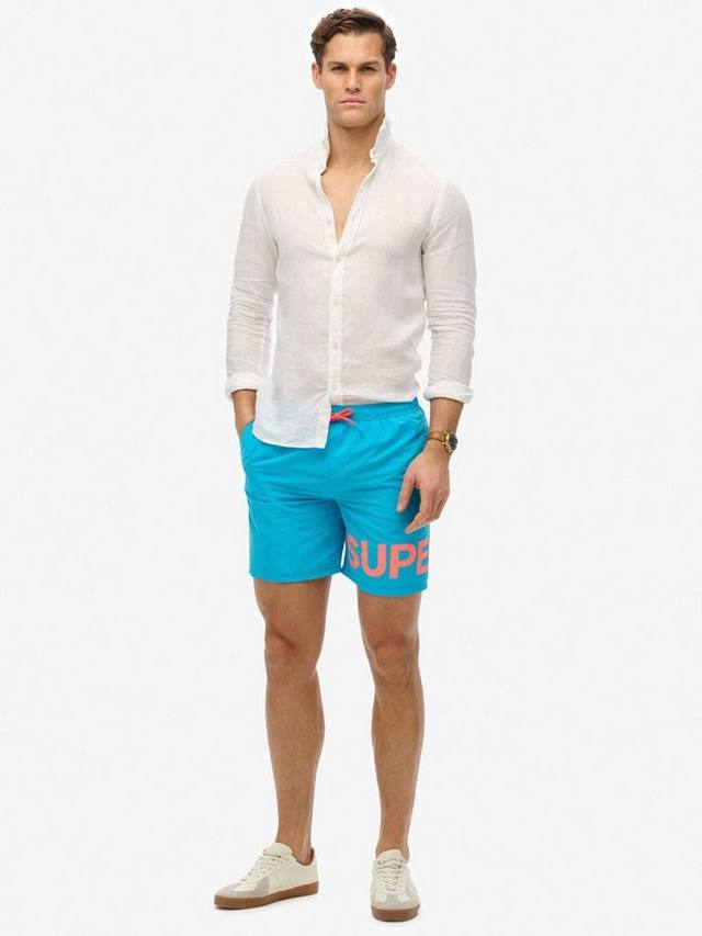 

Графические плавки для плавания 17" Superdry, Hawaii Blue