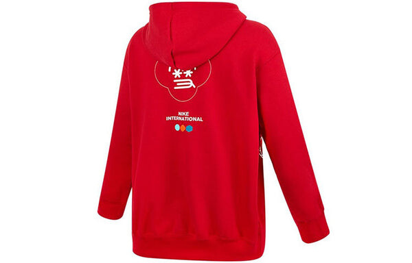 Свитер cny new year's edition hoodie fleece loose knit sports gym red Nike, красный — фото 2