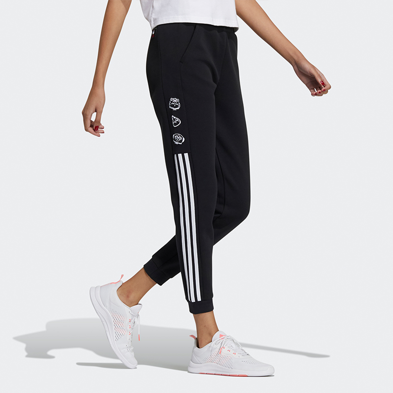 Adidas Neo Мои King Mansleep коллекция CNY вязаные спортивные штаны женские black — фото 4