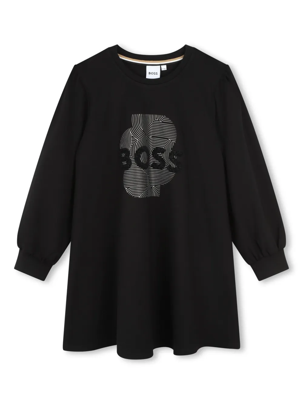

Платье-толстовка с логотипом BOSS Kidswear, черный