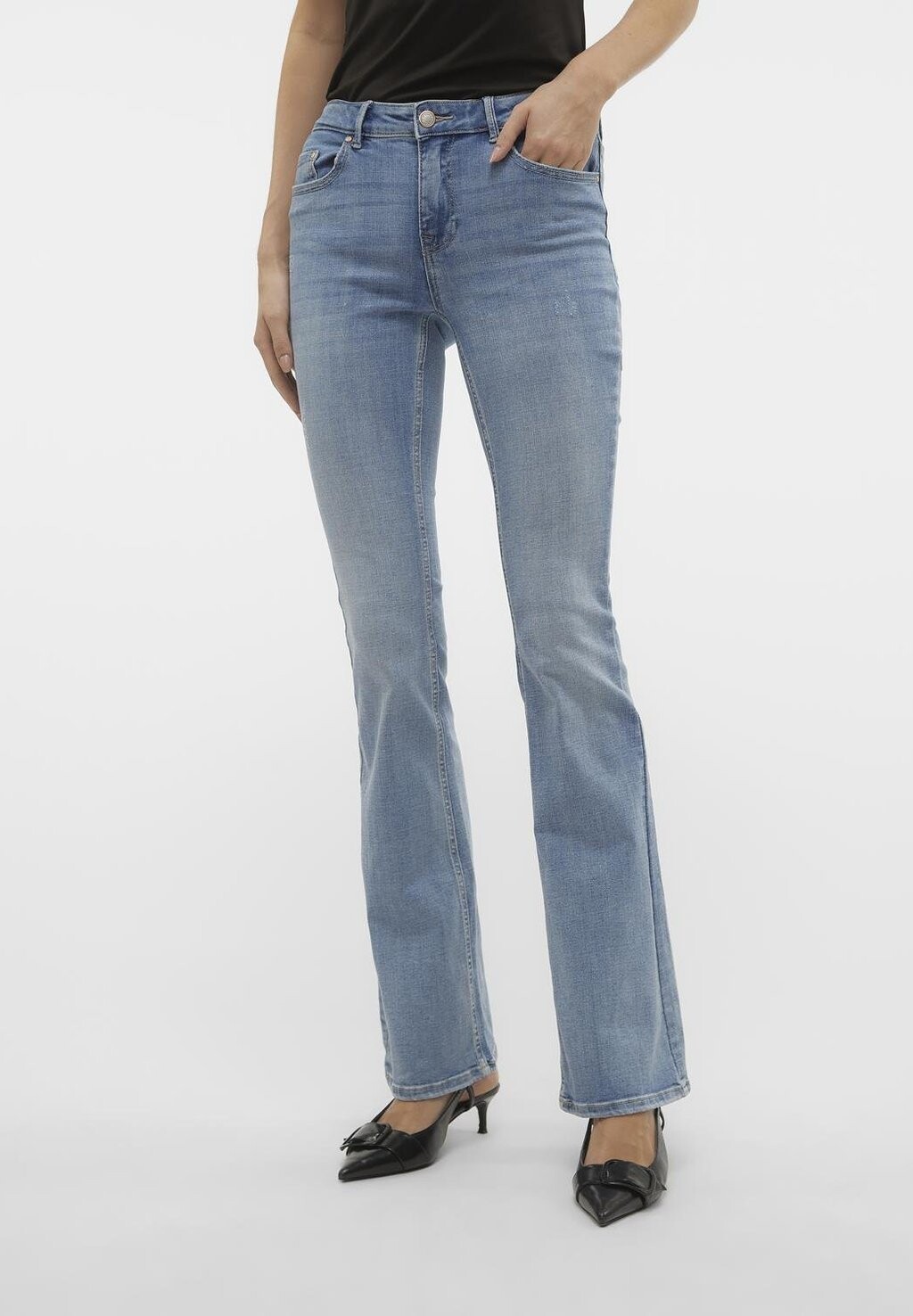 

Джинсы-клеш Vmflash Vero Moda Petite, цвет light blue denim