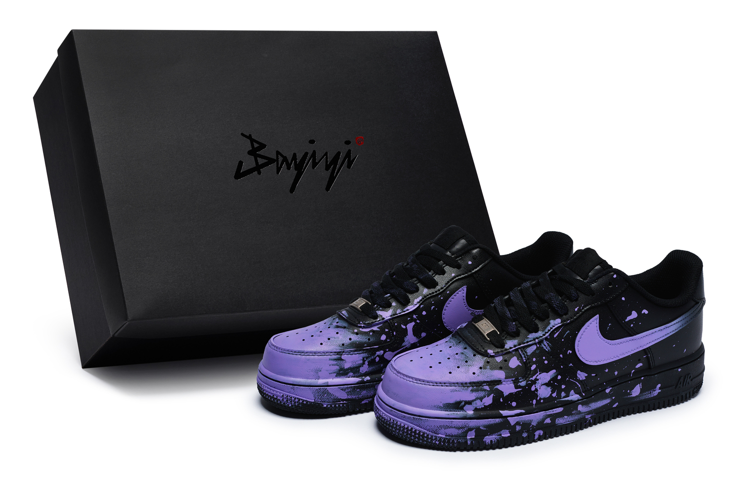 

Nike Кроссовки Air Force 1 для скейтбординга унисекс низкие фиолетово-черные, цвет Black Purple