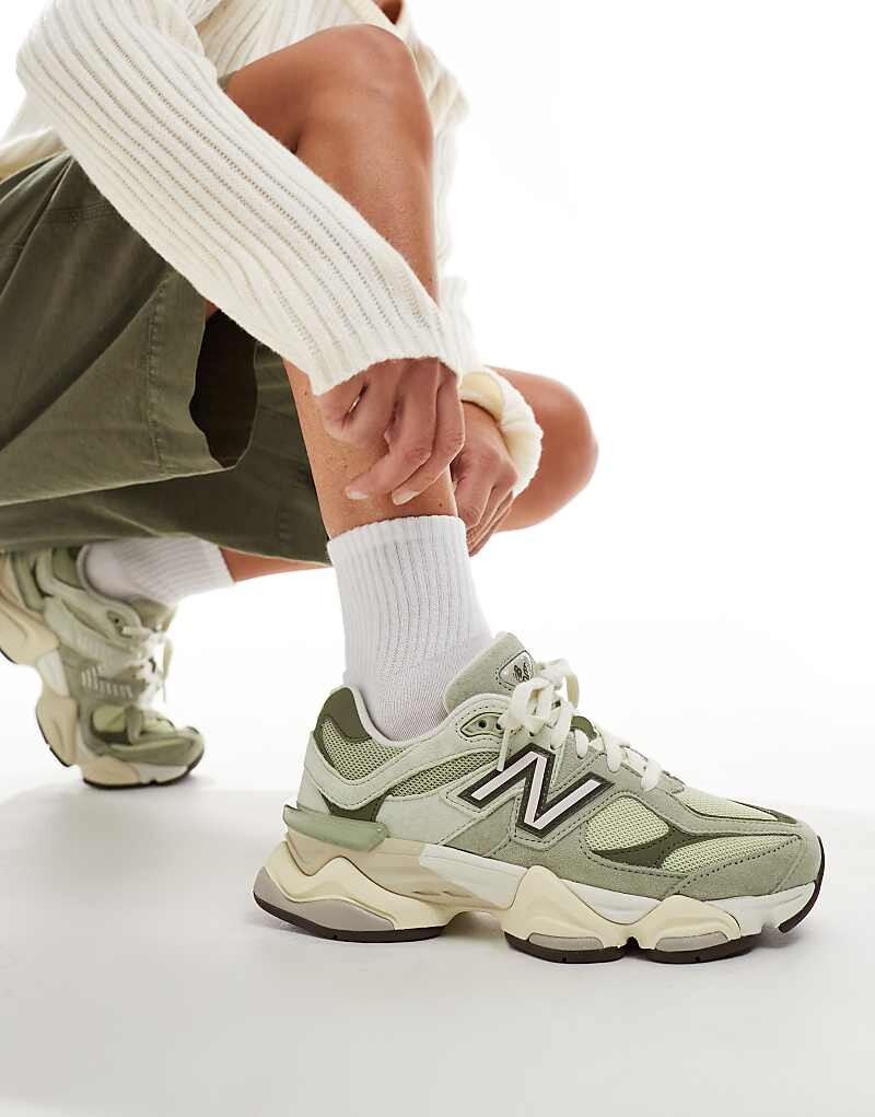 

New Balance 9060 – Зеленая спортивная обувь, Зеленый, New Balance 9060 – Зеленая спортивная обувь
