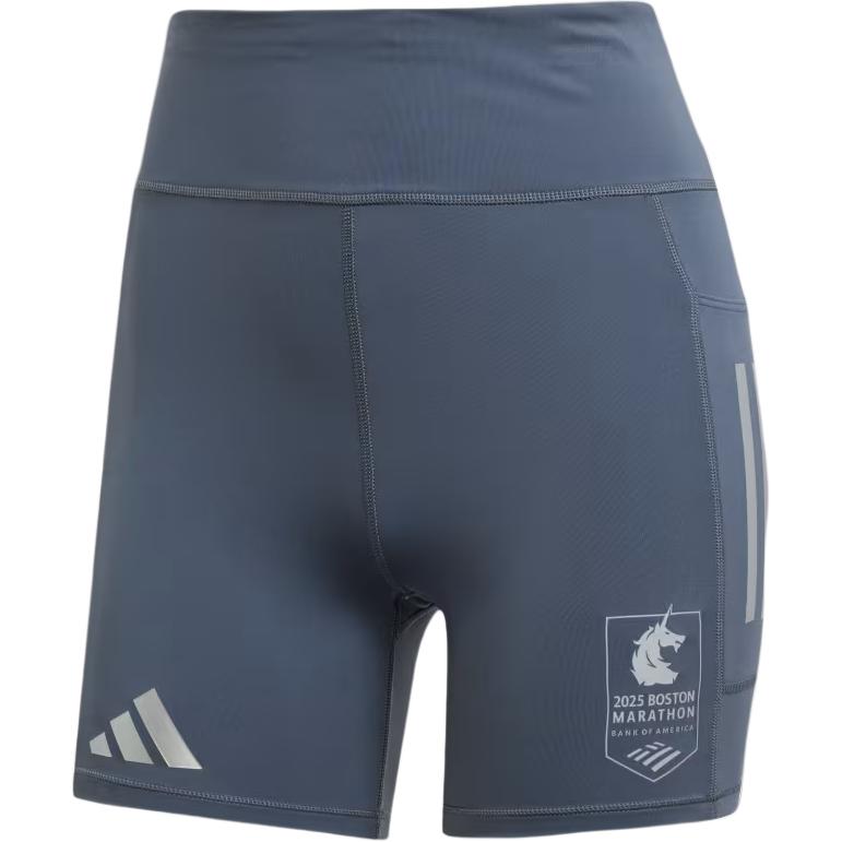 

С AdiClub Boston Marathon SS25 шорты-леггинсы Adidas, серо-голубой