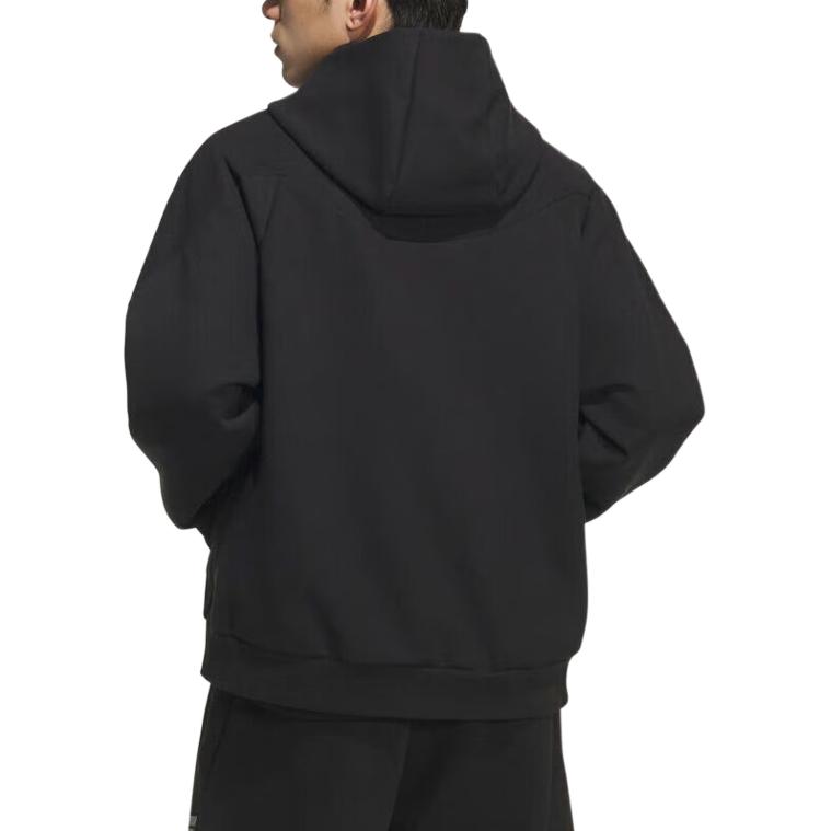 Adidas Мужская куртка FUSTL, черный, с капюшоном, средней высоты, другие модели — фото 4