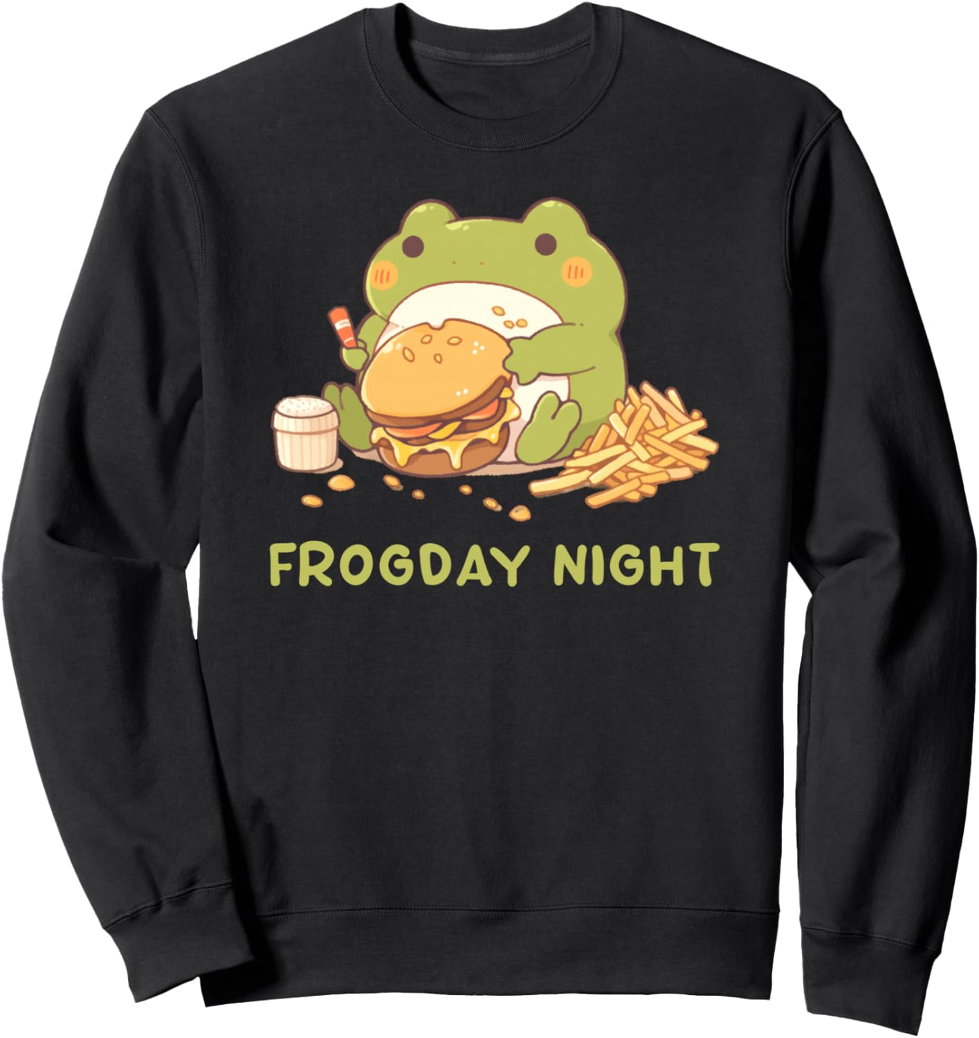 

Милая толстовка с изображением лягушки, гамбургера, картофеля фри и фастфуда, черная Whimsical Frog Eating Burger & Fries Designs, Черный, Милая толстовка с изображением лягушки, гамбургера, картофеля фри и фастфуда, черная Whimsical Frog Eating Burger & 