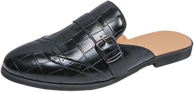 

Мужские кожаные лоферы, деловые сабо без задника, удобные, дышащие, стильные, офисные сандалии Zestrelax, синий