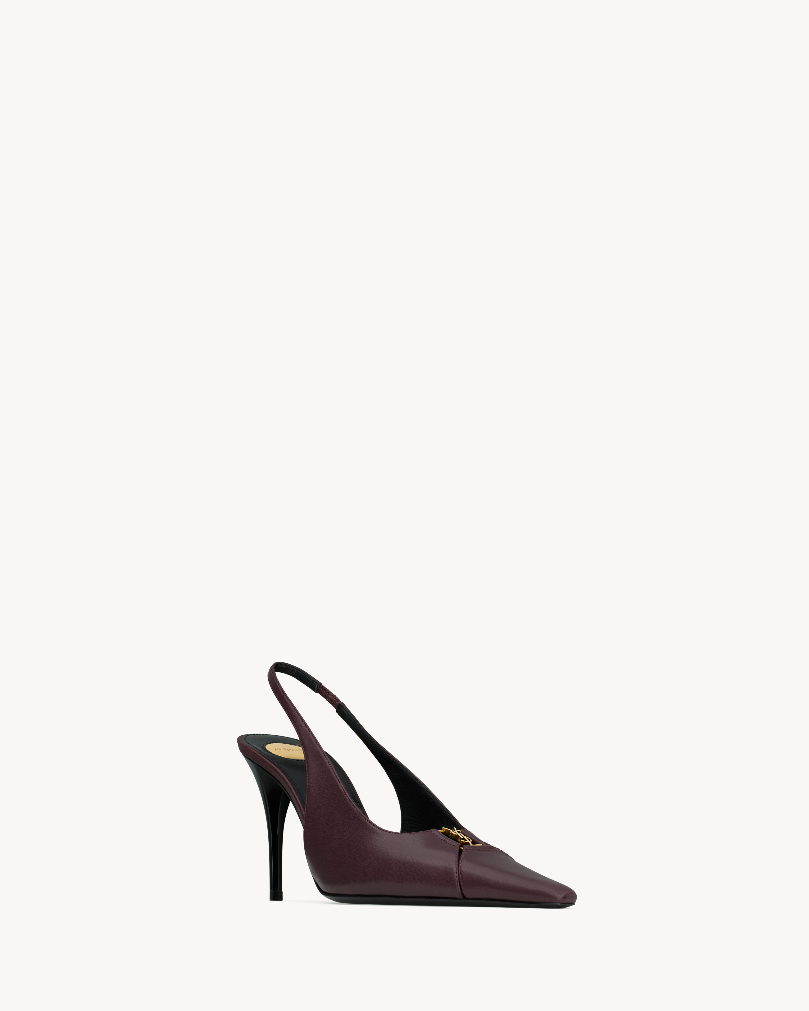 Туфли-лодочки с ремешком BABYLONE BRETEUIL из гладкой кожи SAINT LAURENT, красный — фото 3