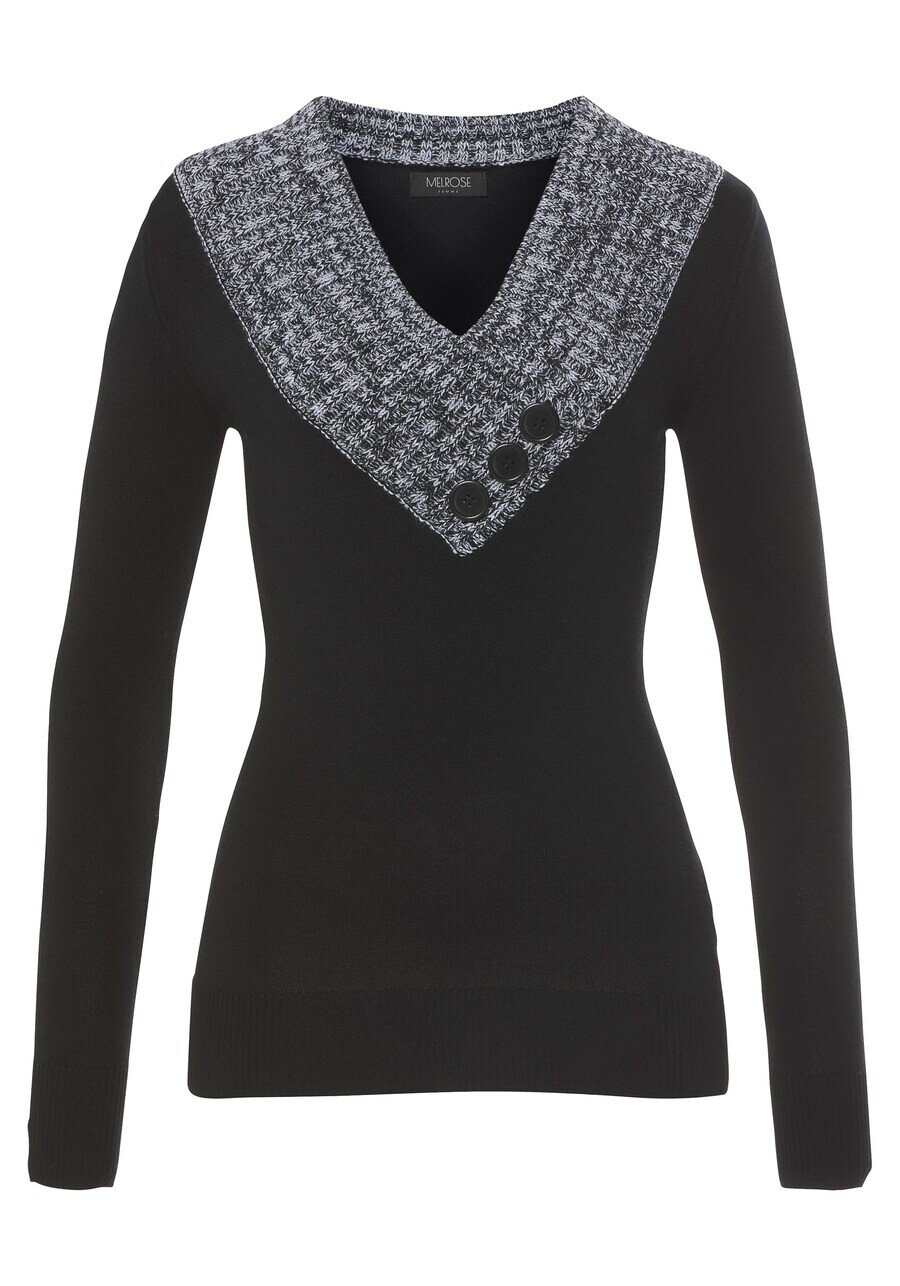 

Тонкий вязаный свитер MELROSE Sweater, черный