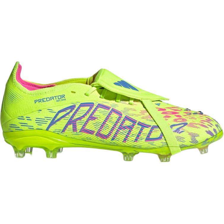 Adidas Predator Elite нескользящие износостойкие низкие детские футбольные бутсы Bright Lemon/Bright Pink/Fusion Blue — фото 4