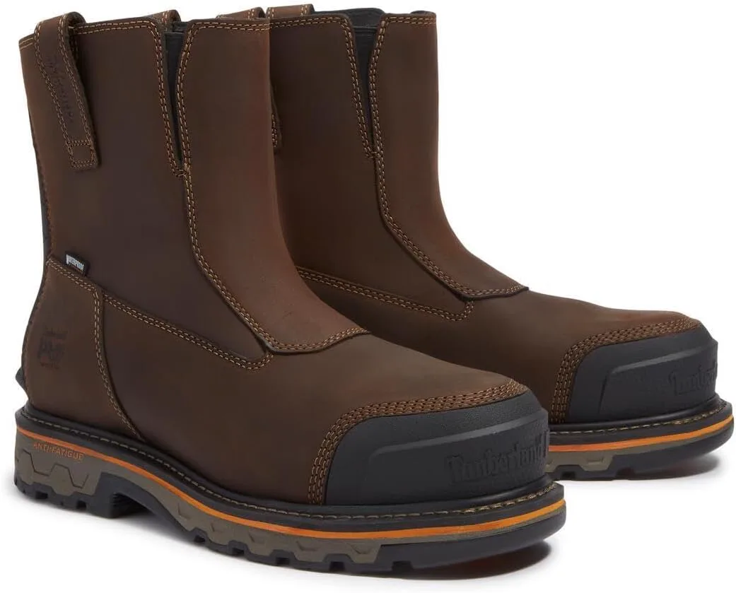 Мужские рабочие ботинки Timberland PRO True Grit Chelsea с композитным защитным носком и водонепроницаемым носком в стиле вестерн, темно-коричневый — фото 2