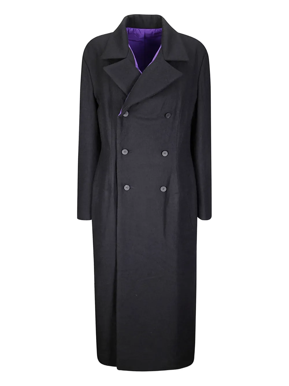 

Двубортное пальто Yohji Yamamoto, черный