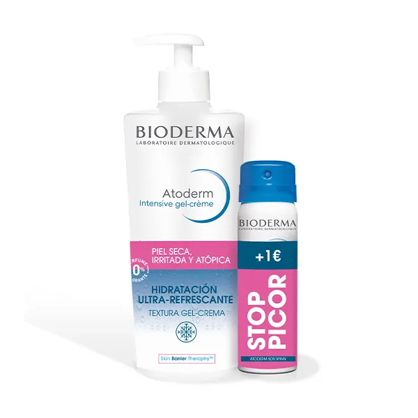 

Лечение атопической кожи + sos спрей Pack Atoderm Intensive Gel Crema Bioderma, 2 UD