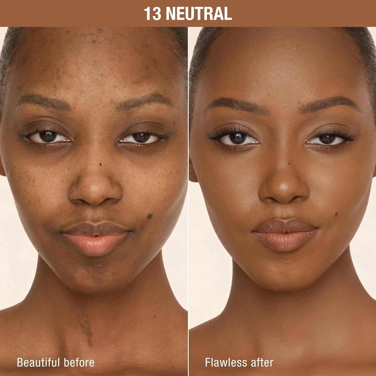 Charlotte Tilbury Airbrush Flawless Matte Foundation - тональная основа с полным покрытием и натуральным матовым финишем, выравнивает и маскирует поры, водостойкая и устойчивая к переносу, 13 Neutral - Deep with neutral undertones — фото 2