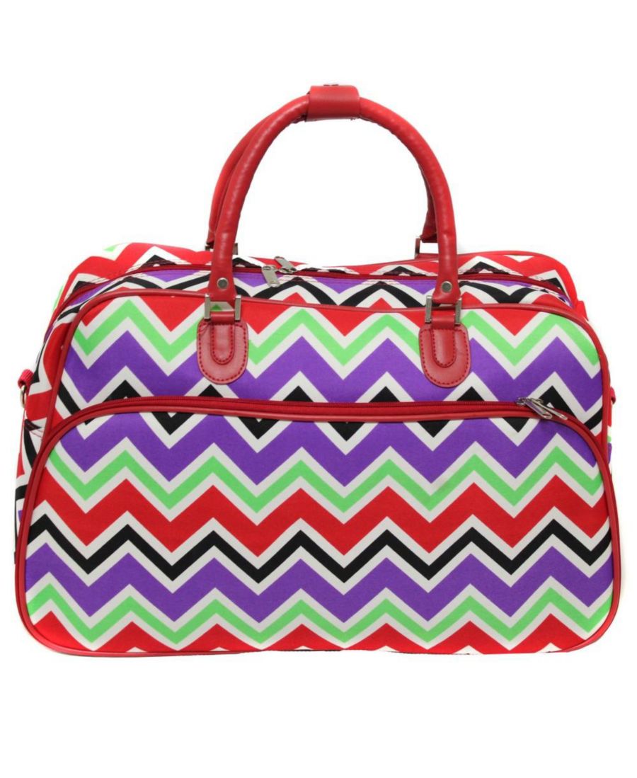 

Сумка-дафл Chevron длиной 21 дюйм, для ручной клади World Traveler, цвет red trim chevron multi, Красный, Сумка-дафл Chevron длиной 21 дюйм, для ручной клади World Traveler, цвет red trim chevron multi