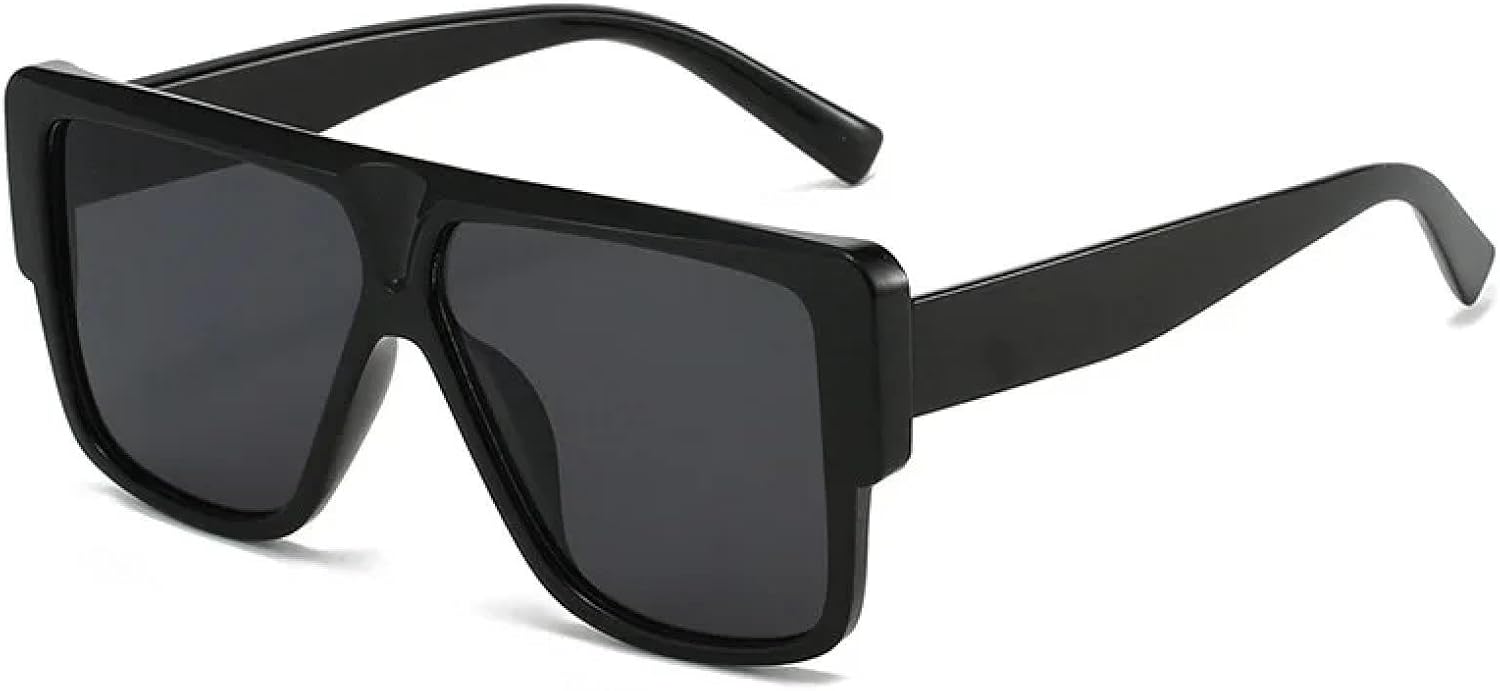 

Модные солнцезащитные очки большого размера для женщин, ретро-очки с градиентным переходом, защита от УФ-излучения UV400, мужские солнцезащитные очки TKKTLLT, Black-black