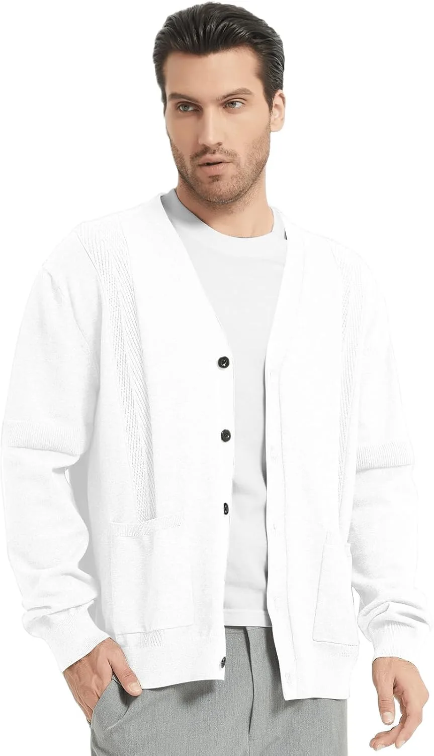 

Мужской кардиган с V-образным вырезом и карманами Donason