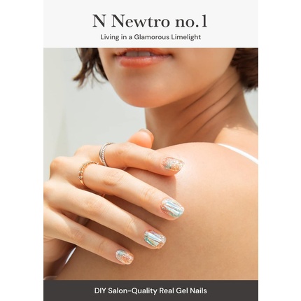 Наклейки для ногтей Semi Cured Gel Newtro No1 White Metallic 30 Pcs — фото 2
