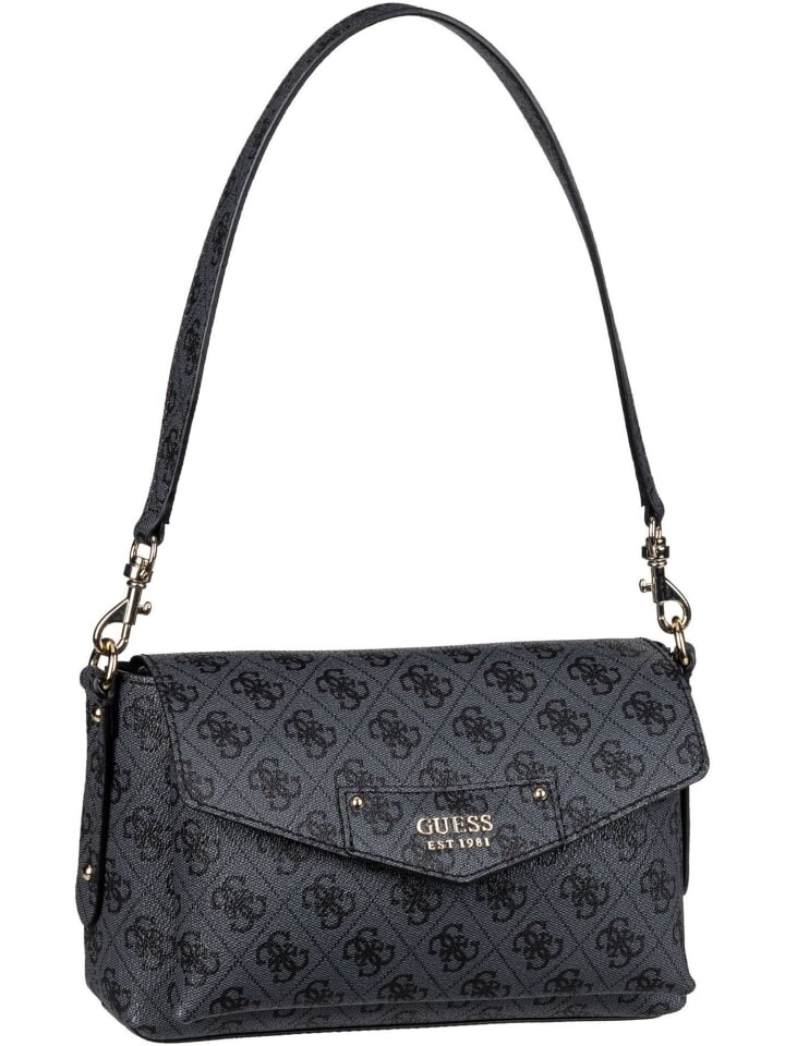 

Наплечная сумка Guess Umhängetasche Eco Brenton Flap 39019, цвет Coal Logo