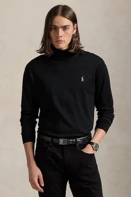 Лонгслив с длинным рукавом Polo Ralph Lauren, черный — фото 4
