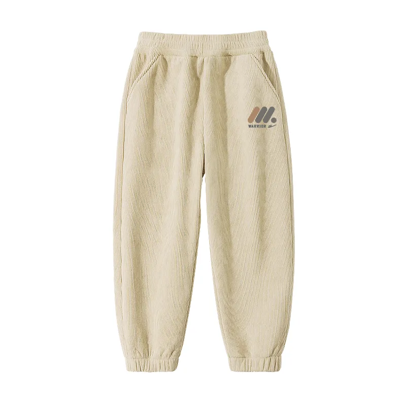 Детские спортивные брюки Moderate WARRIOR, [Corduroy]Apricot/H Three Round-Shaped Column Label K