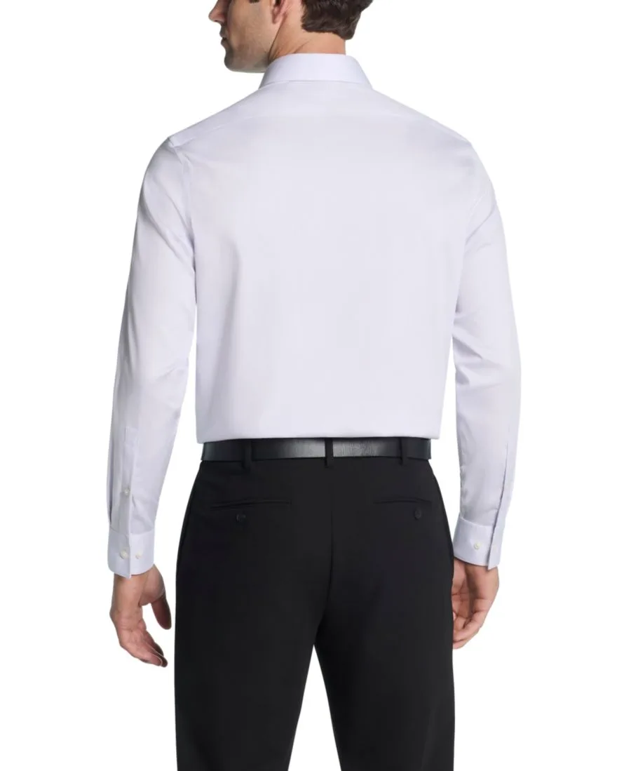 Мужская однотонная рубашка прямого кроя из эластичной ткани Calvin Klein, Lavender — фото 3