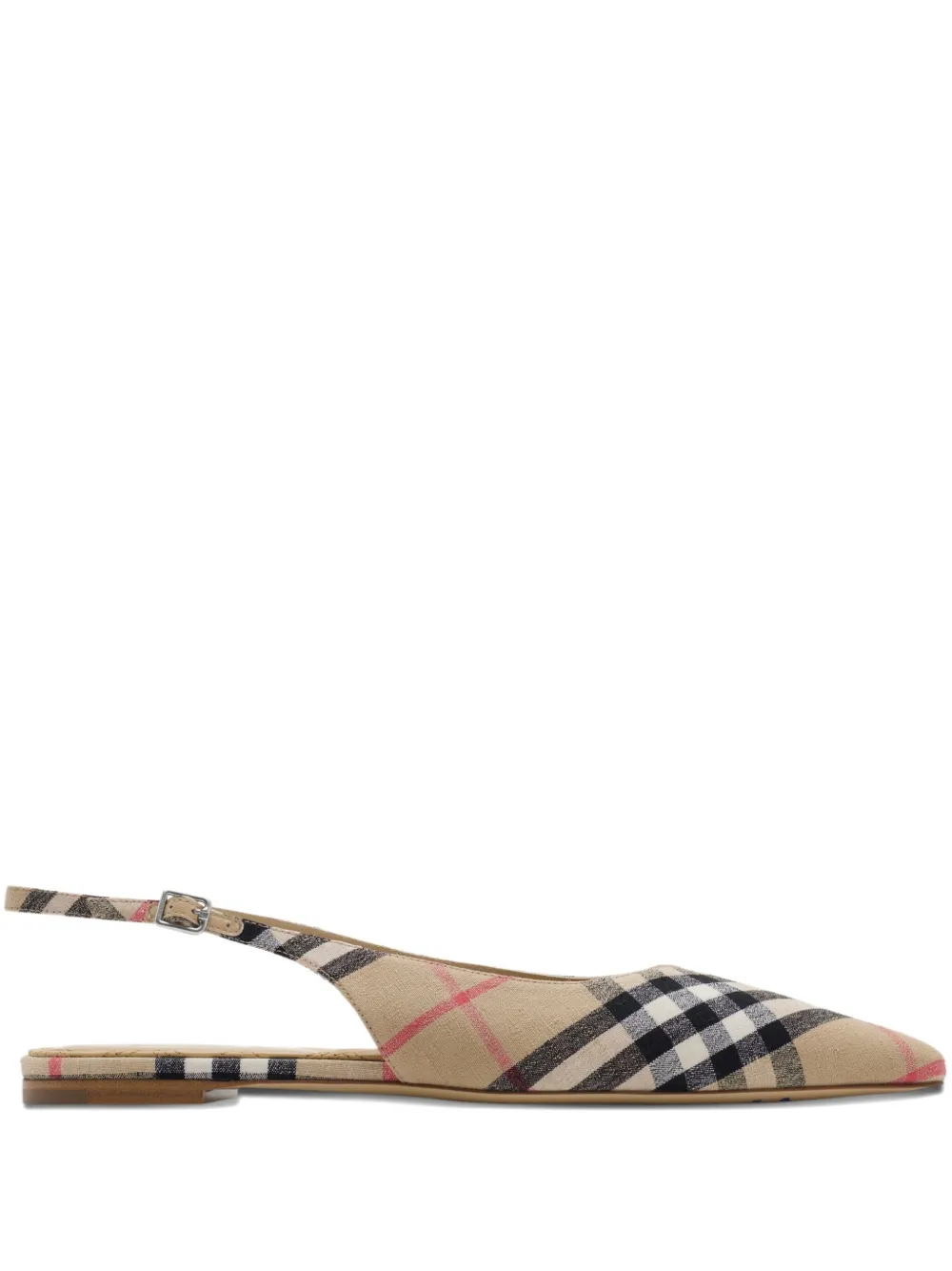Балетки в клетку BURBERRY, нейтральный