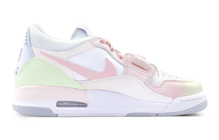Кроссовки Jordan Legacy 312 Vintage Basketball Shoes Women's Low-top White/green/pink, белый — фото 2