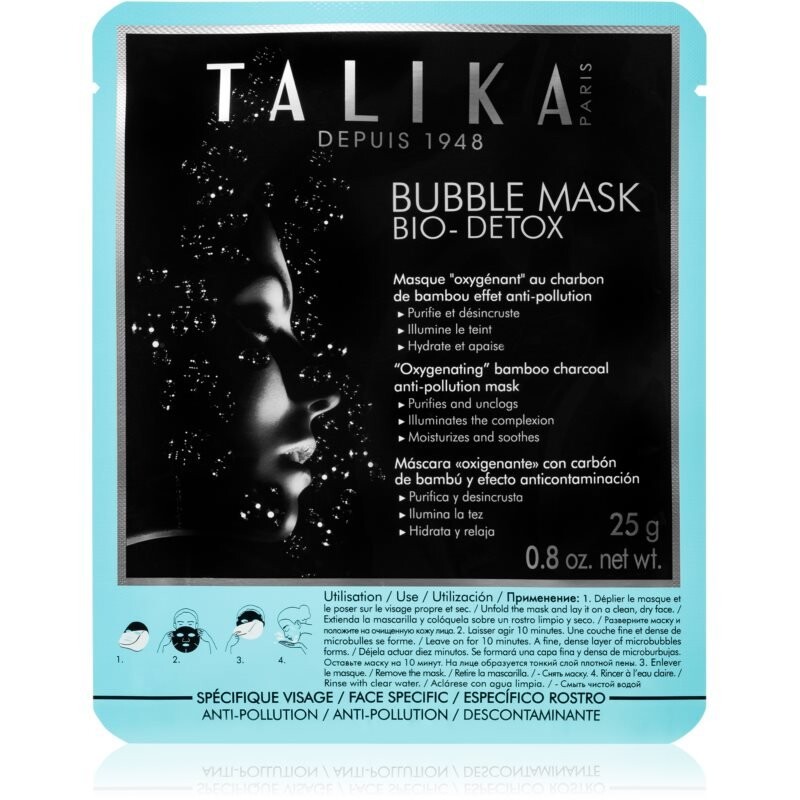 

Talika Bubble Mask Bio-Detox металлическая очищающая маска для лица 25 г