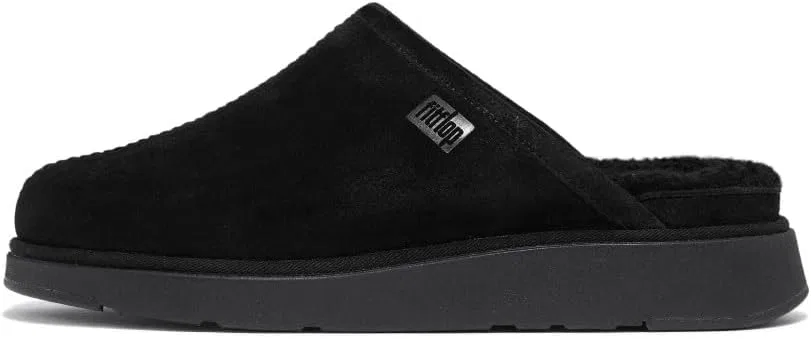 Мужские замшевые тапочки Fitflop Gen-ff с подкладкой из овчины, Black