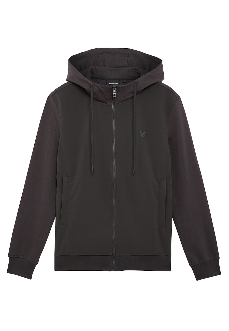 

Толстовка с капюшоном на молнии Lyle & Scott, графитовый