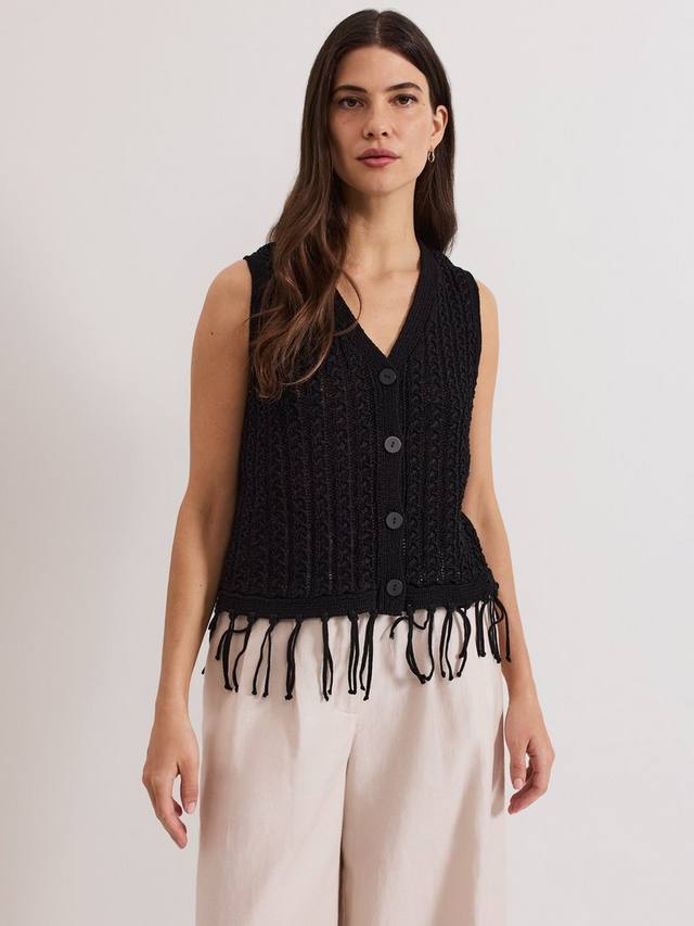 

Китель Quinn Knit с кисточками Phase Eight, Black