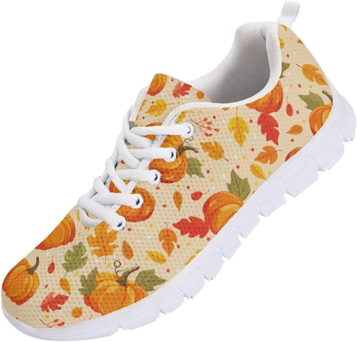 

Мужские кроссовки Funnydude с забавным принтом 2025 года Легкие дышащие удобные спортивные туфли, Pumpkin