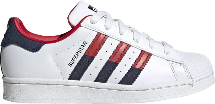 

Кроссовки Superstar J 'Color-Pop Stripes', белый