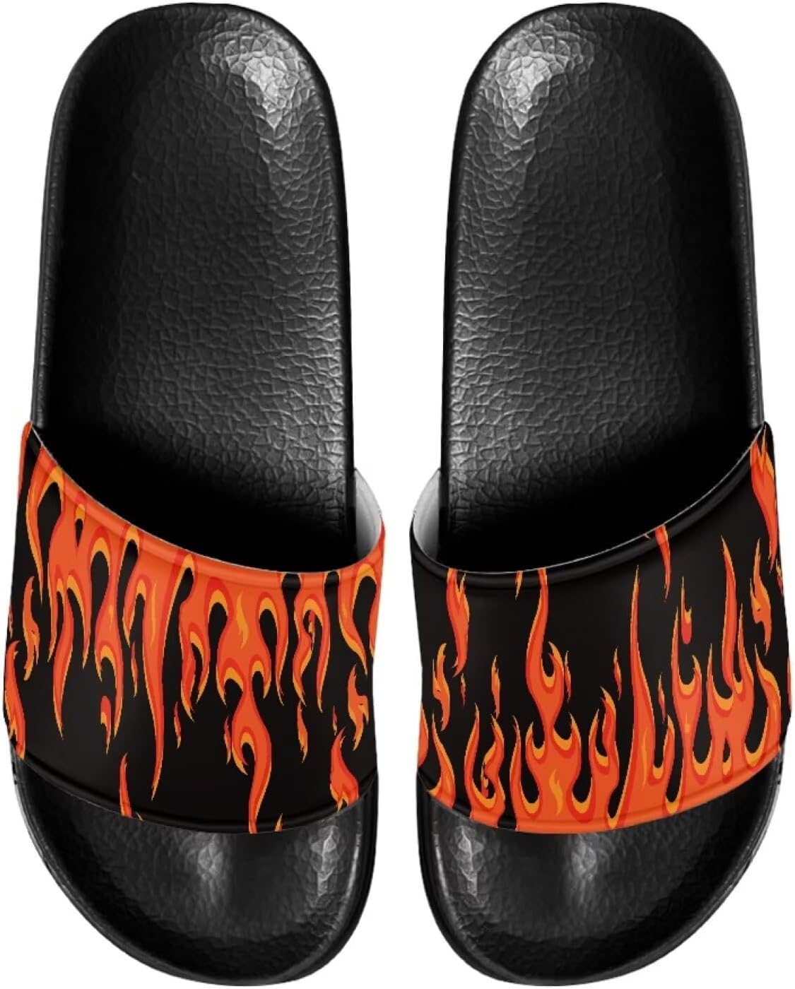 

Мужские шлепанцы на слайде к 4 июля, домашние шлепанцы, противоскользящие, с толстой подошвой, удобные, быстросохнущие для душа, пляжа и спортзала Ocwfudsx, Flame