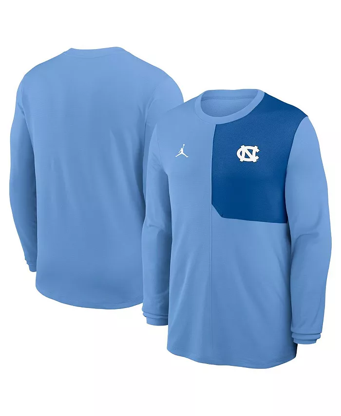 

Мужская футболка с длинным рукавом Carolina Blue North Carolina Tar Heels 2025 Sideline Coach UV Performance Jordan