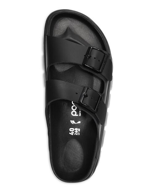 Женские массивные сандалии без шнуровки Arizona со стелькой с пряжками Birkenstock, цвет Black — фото 3