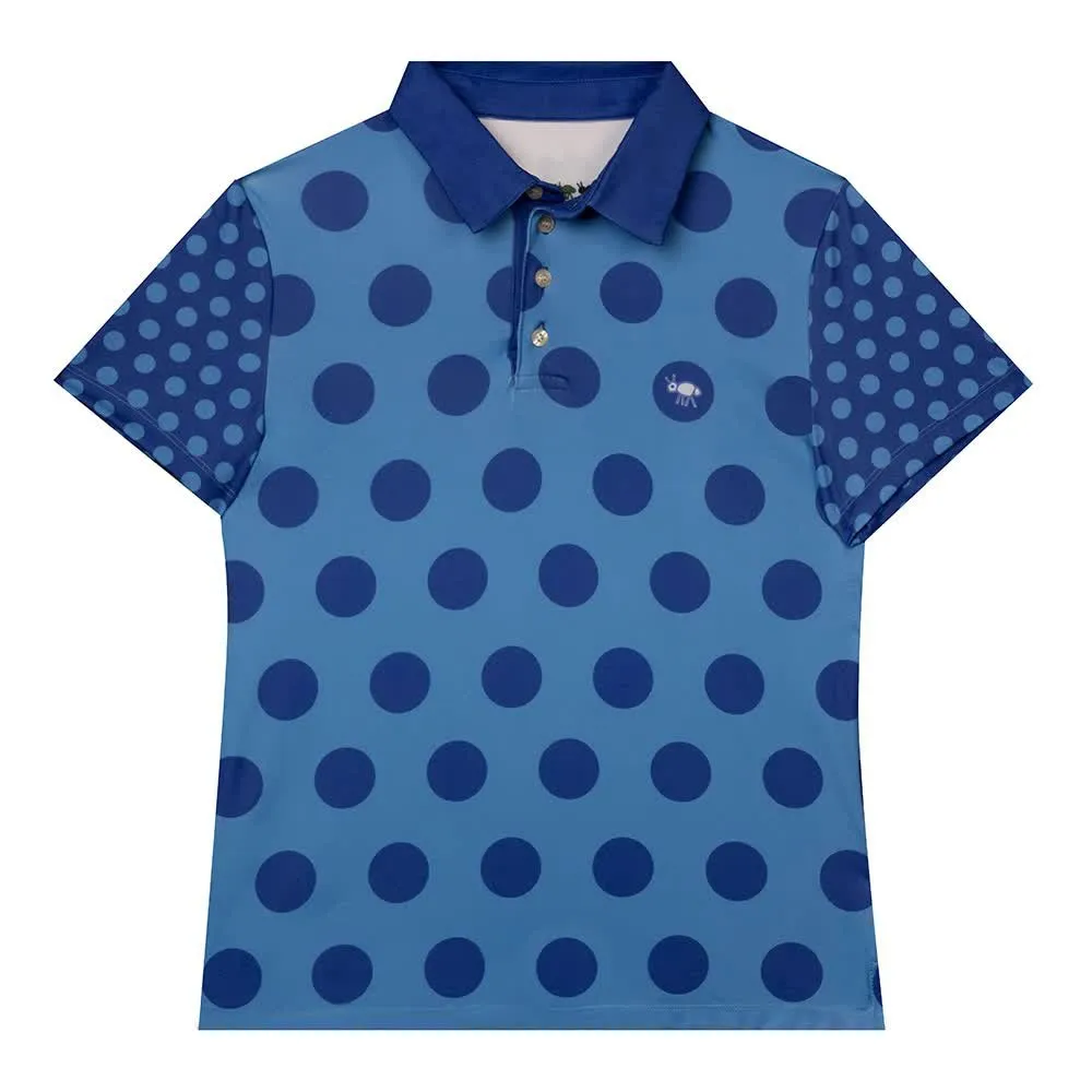 

Поло с коротким рукавом Oxy Golf Lunares Blue Woman, синий