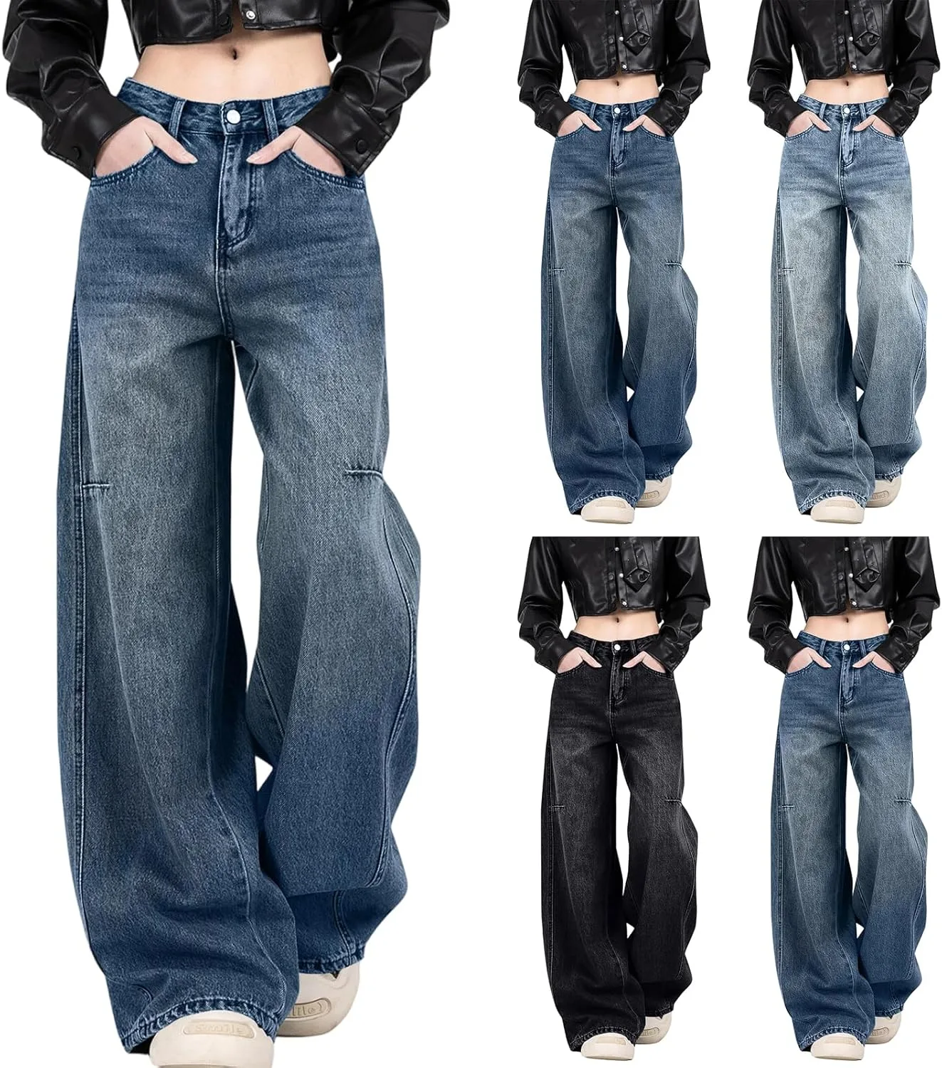 

Джинсы low rise barrel для женщин мешковатые широкие