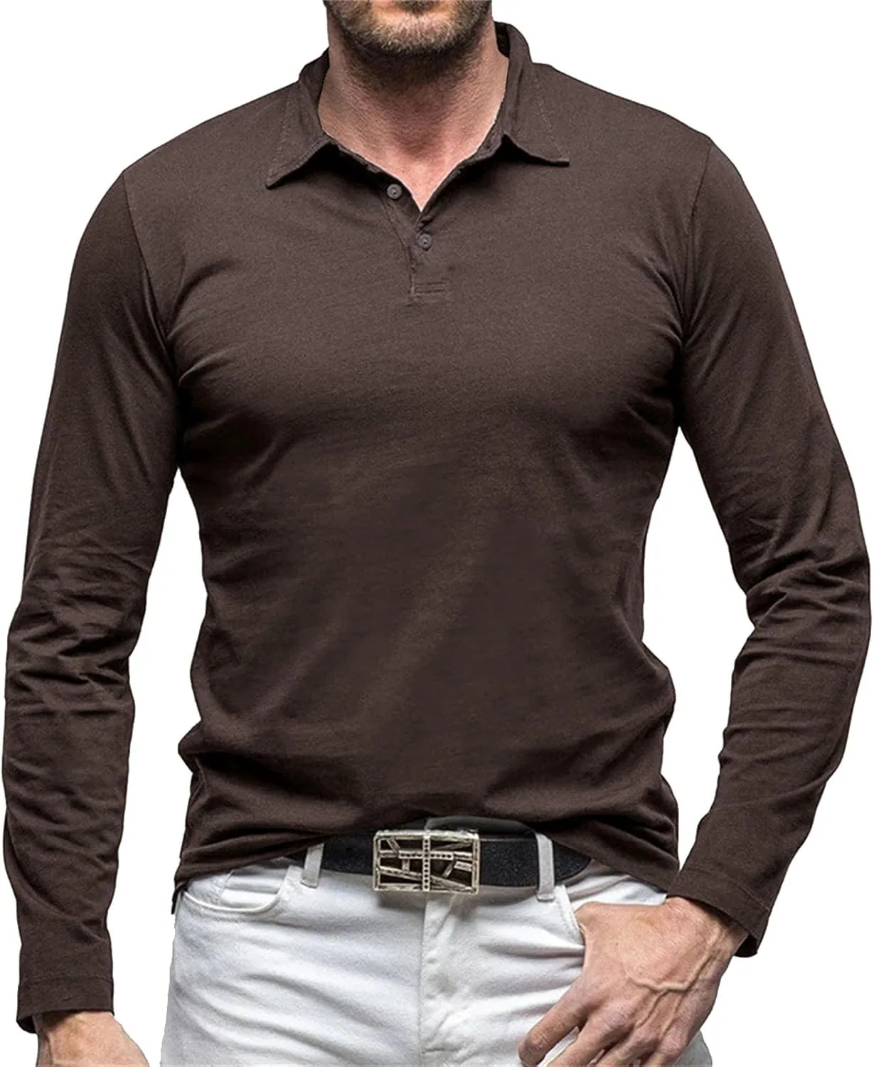 

Мужская поло 2026 с длинным рукавом, легкая, влагоотводящая