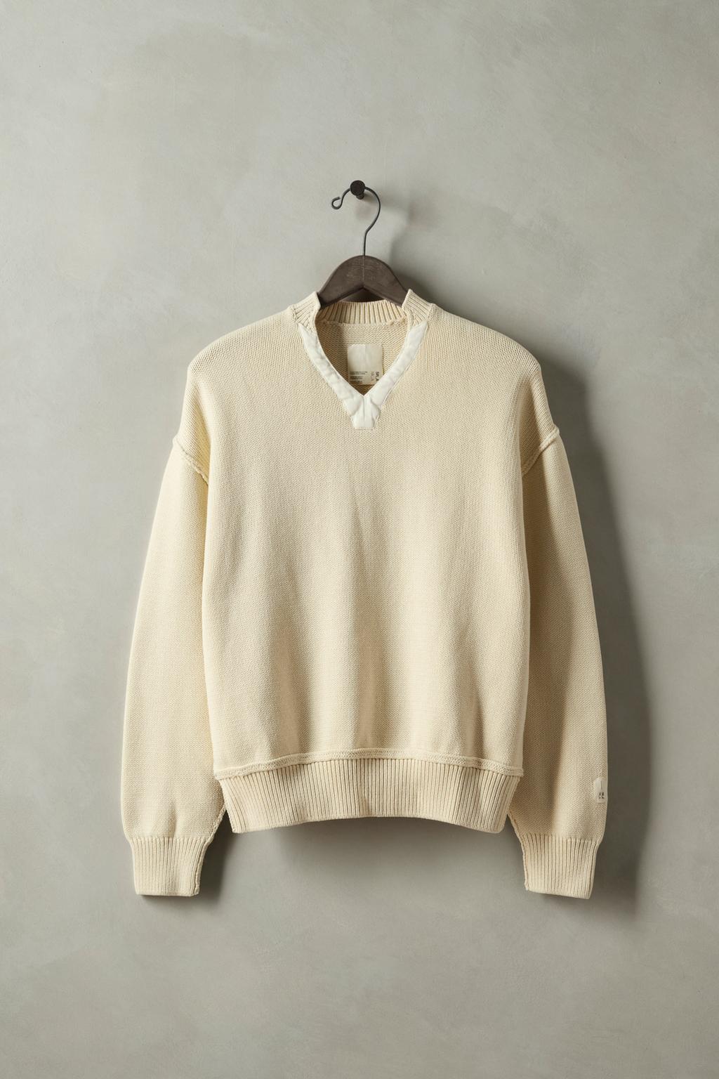 

Свитер с v-образным вырезом x sr_a ZARA, кремовый