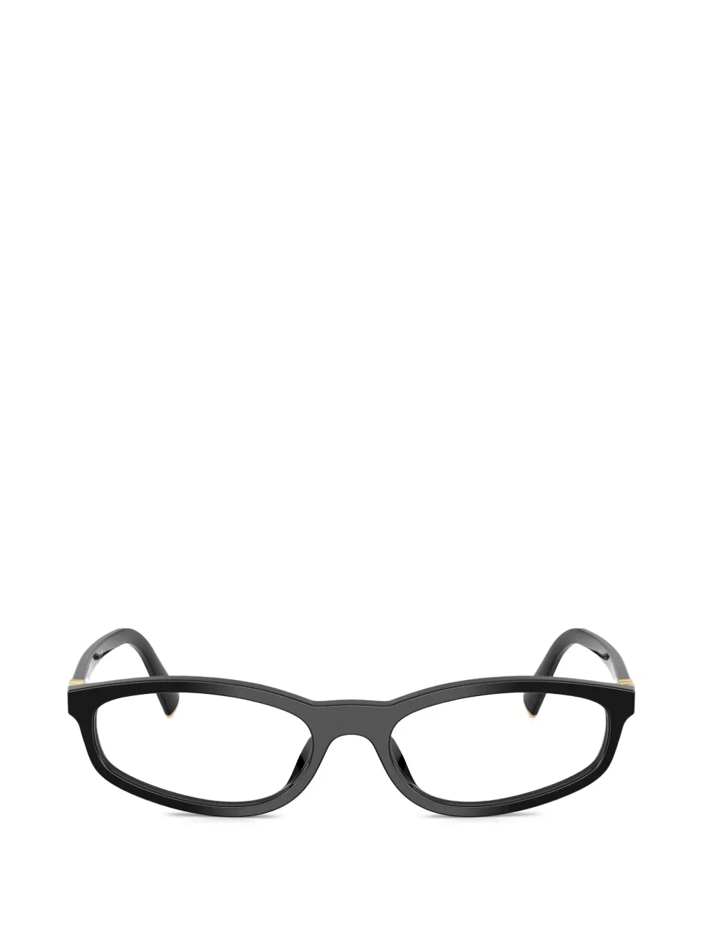 Овальные очки Miu Miu Eyewear, черный