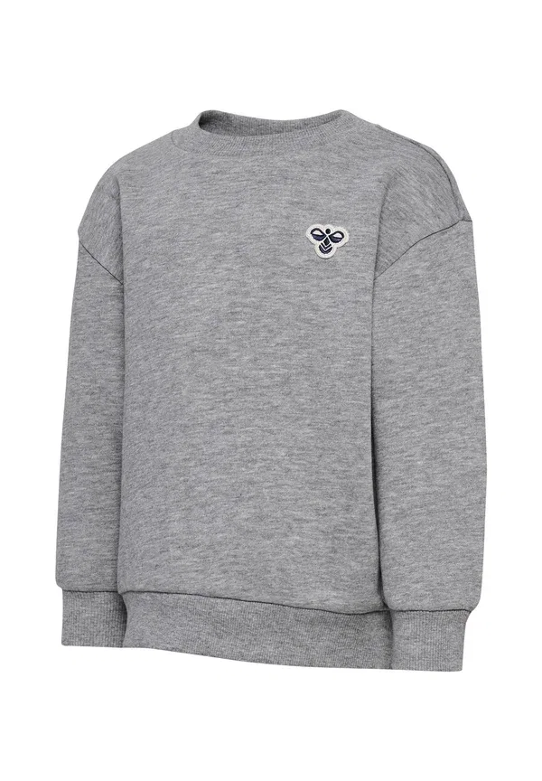Толстовка Hummel Mini Loose Crewneck Bee, цвет серый меланж — фото 3