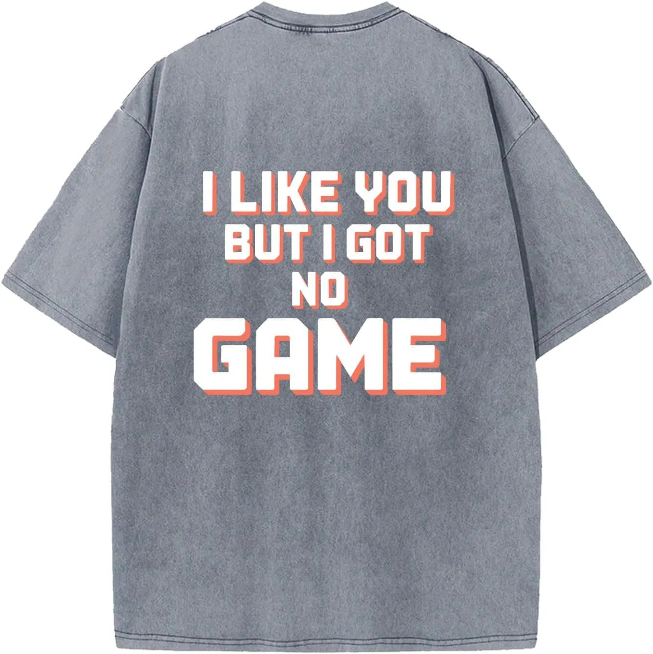 Футболка I Like You But I Got No Game мужская повседневная Generic, светло-серый