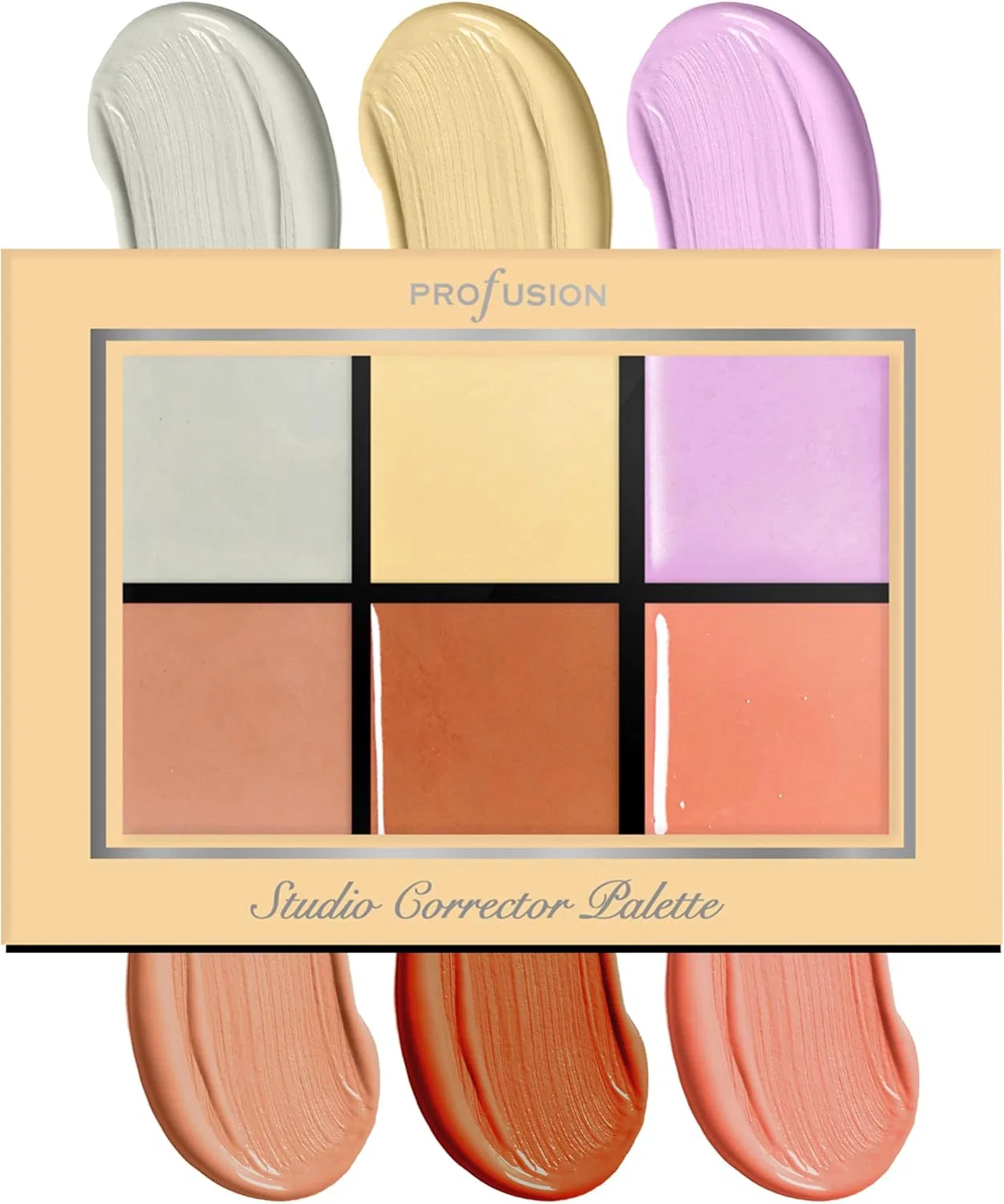 Корректирующая палетка Profusion Cosmetics Studio Corrector Palette, 6 оттенков, мульти