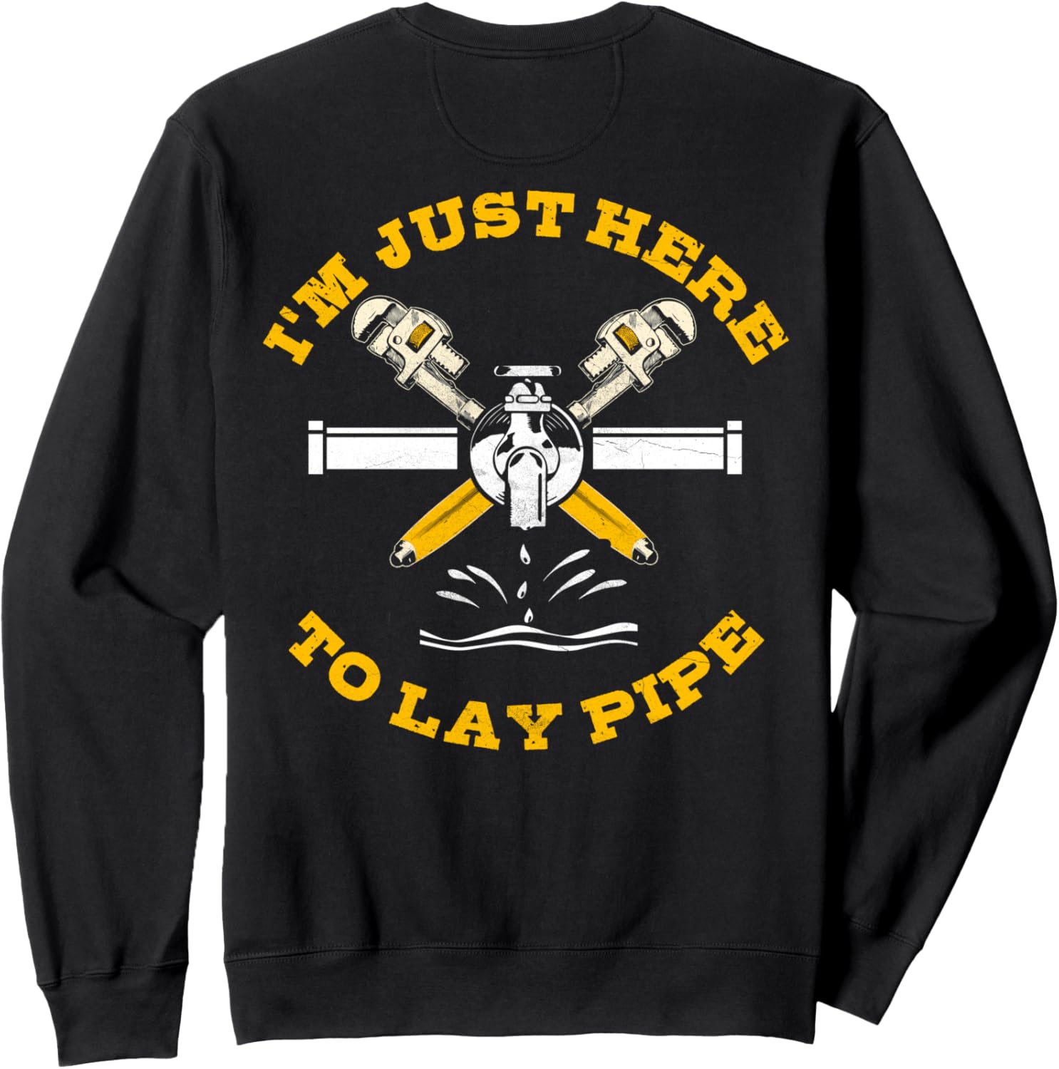 

Подарок для сантехника: толстовка с дизайном «сантехник» на спине Plumber Gifts, черный